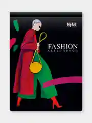 Белый блокнот для зарисовок 40 листов на гребне. MyArt Fashion скетчбук 174х225 мм. Проф-Пресс