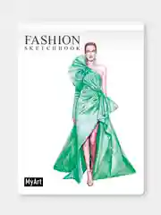 Белый блокнот для зарисовок 40 листов на гребне. MyArt Fashion скетчбук 174х225 мм. Проф-Пресс