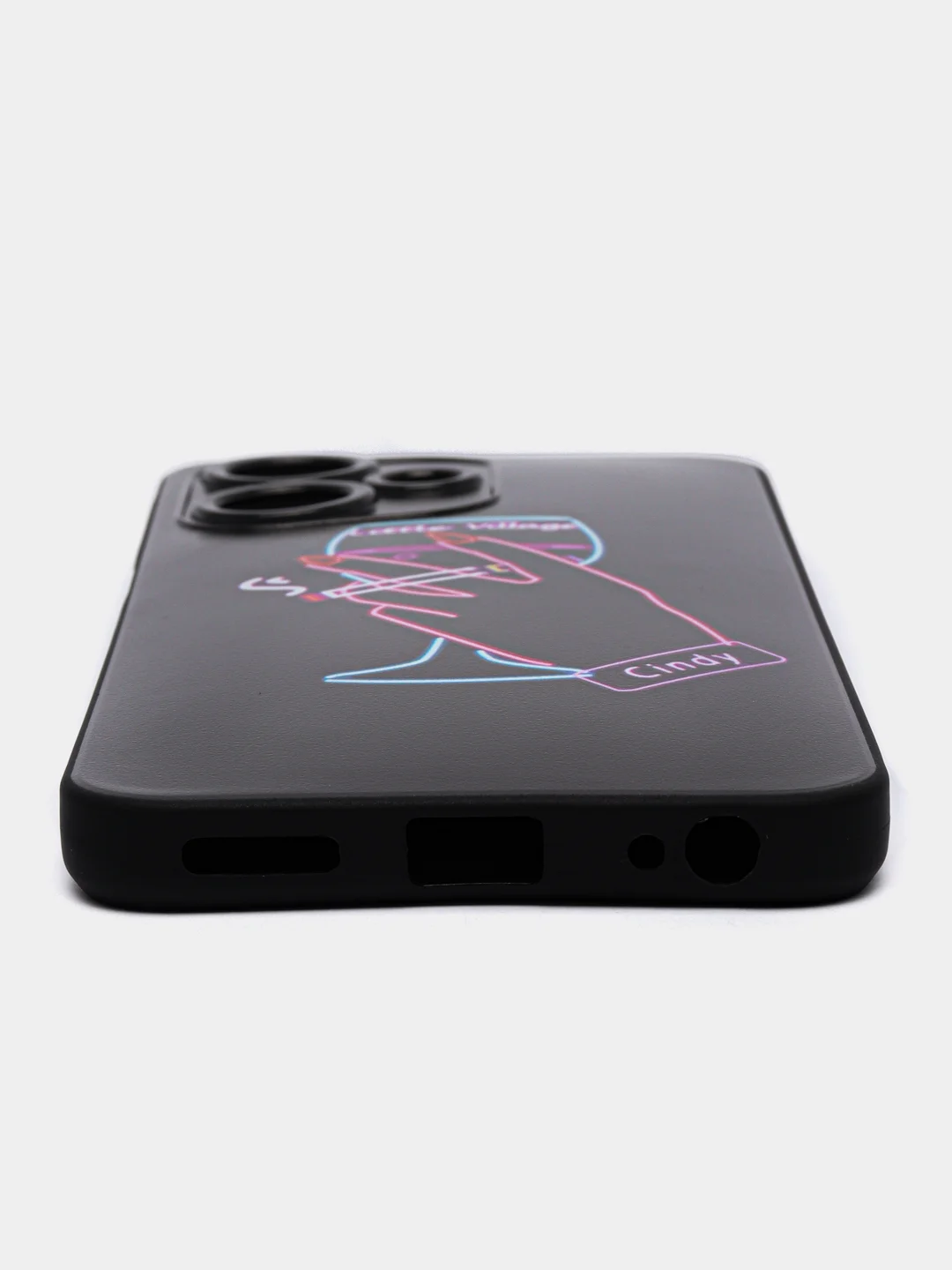 Голубой чехол на Infinix Hot 30 Play / Инфиникс Хот 30 Плей прозрачный, с рисунком, защита камеры