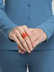 Кольцо прозрачное "Мармеладный мишка", разные цвета