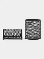 Настольный набор руководителя Brauberg Germanium, 6 предметов, черный, металл, 237985