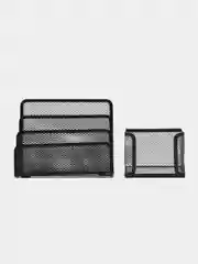 Настольный набор руководителя Brauberg Germanium, 6 предметов, черный, металл, 237985