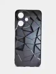 Тёмно-серый чехол на Infinix Hot 30 Play / Инфиникс Хот 30 Плей прозрачный, с рисунком, защита камеры