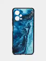 Тёмно-бирюзовый силиконовый чехол для Xiaomi Note 12 5G / POCO X5 5G (Сяоми Нот 12 5 Джи / Поко Х5), с принтом, с рисунком
