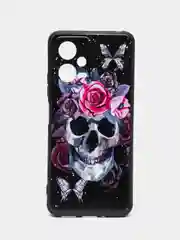 Тёмно-бордовый силиконовый чехол для Xiaomi Note 12 5G / POCO X5 5G (Сяоми Нот 12 5 Джи / Поко Х5), с принтом, с рисунком