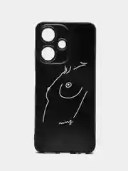 Бежевый меланж силиконовый чехол для Infinix HOT 30i (Инфиникс Хот 30 Ай), с принтом, с рисунком