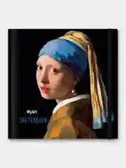 Разноцветный блокнот скетчбук квадратный 80 листов 20х20 см. MyArt Мировые шедевры живописи Проф-Пресс