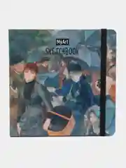 Разноцветный блокнот скетчбук квадратный 80 листов 20х20 см. MyArt Мировые шедевры живописи Проф-Пресс