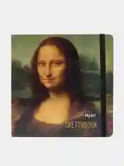 Разноцветный блокнот скетчбук квадратный 80 листов 20х20 см. MyArt Мировые шедевры живописи Проф-Пресс