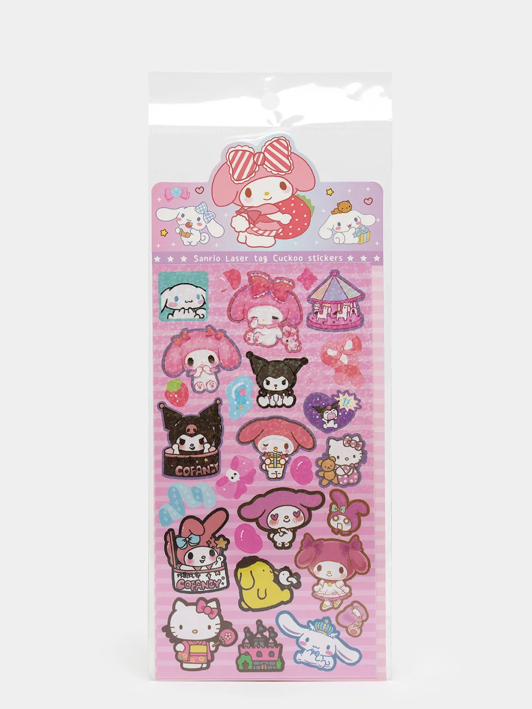 Красный стикерпак, стикеры Hello Kitty, наклейки "Куроми", декоративный скотч для скрапбукинга