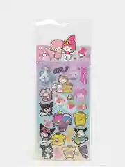Тёмно-розовый стикерпак, стикеры Hello Kitty, наклейки "Куроми", декоративный скотч для скрапбукинга