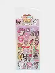 Пудровый стикерпак, стикеры Hello Kitty, наклейки "Куроми", декоративный скотч для скрапбукинга