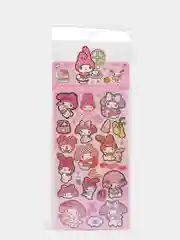 Бирюзовый стикерпак, стикеры Hello Kitty, наклейки "Куроми", декоративный скотч для скрапбукинга