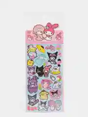 Голубой стикерпак, стикеры Hello Kitty, наклейки "Куроми", декоративный скотч для скрапбукинга