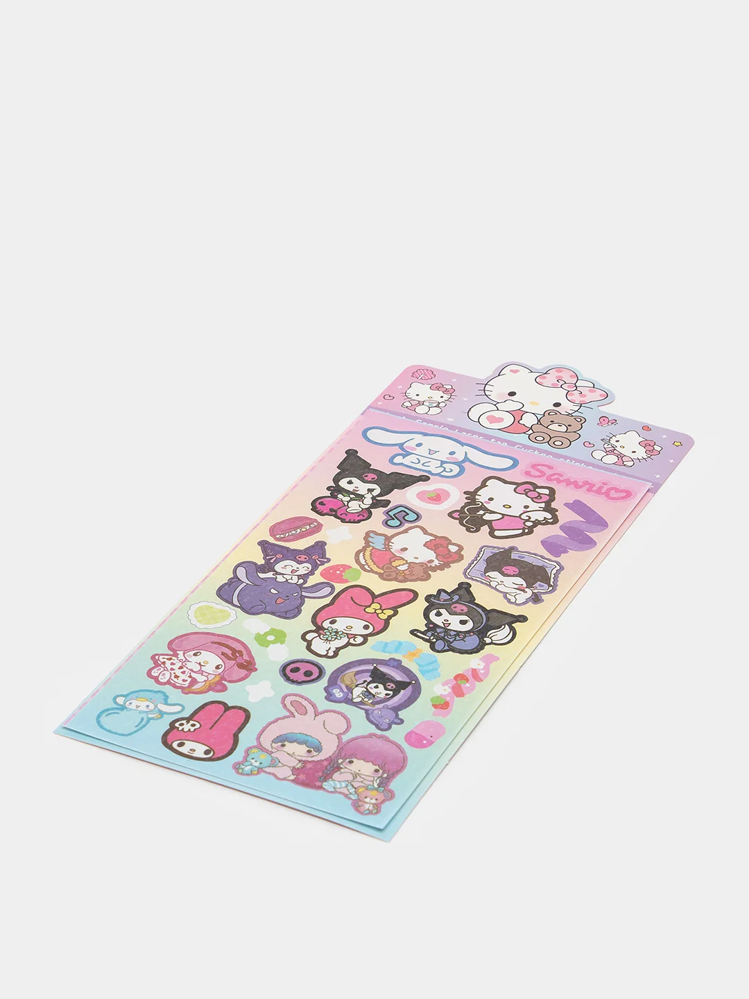 Оранжевый стикерпак, стикеры Hello Kitty, наклейки "Куроми", декоративный скотч для скрапбукинга