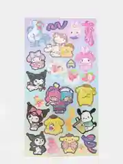 Тёмно-розовый стикерпак, стикеры Hello Kitty, наклейки "Куроми", декоративный скотч для скрапбукинга