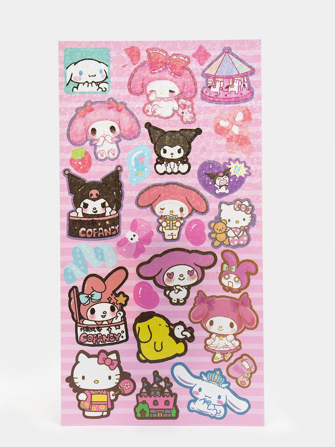 Красный стикерпак, стикеры Hello Kitty, наклейки "Куроми", декоративный скотч для скрапбукинга