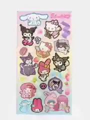 Оранжевый стикерпак, стикеры Hello Kitty, наклейки "Куроми", декоративный скотч для скрапбукинга