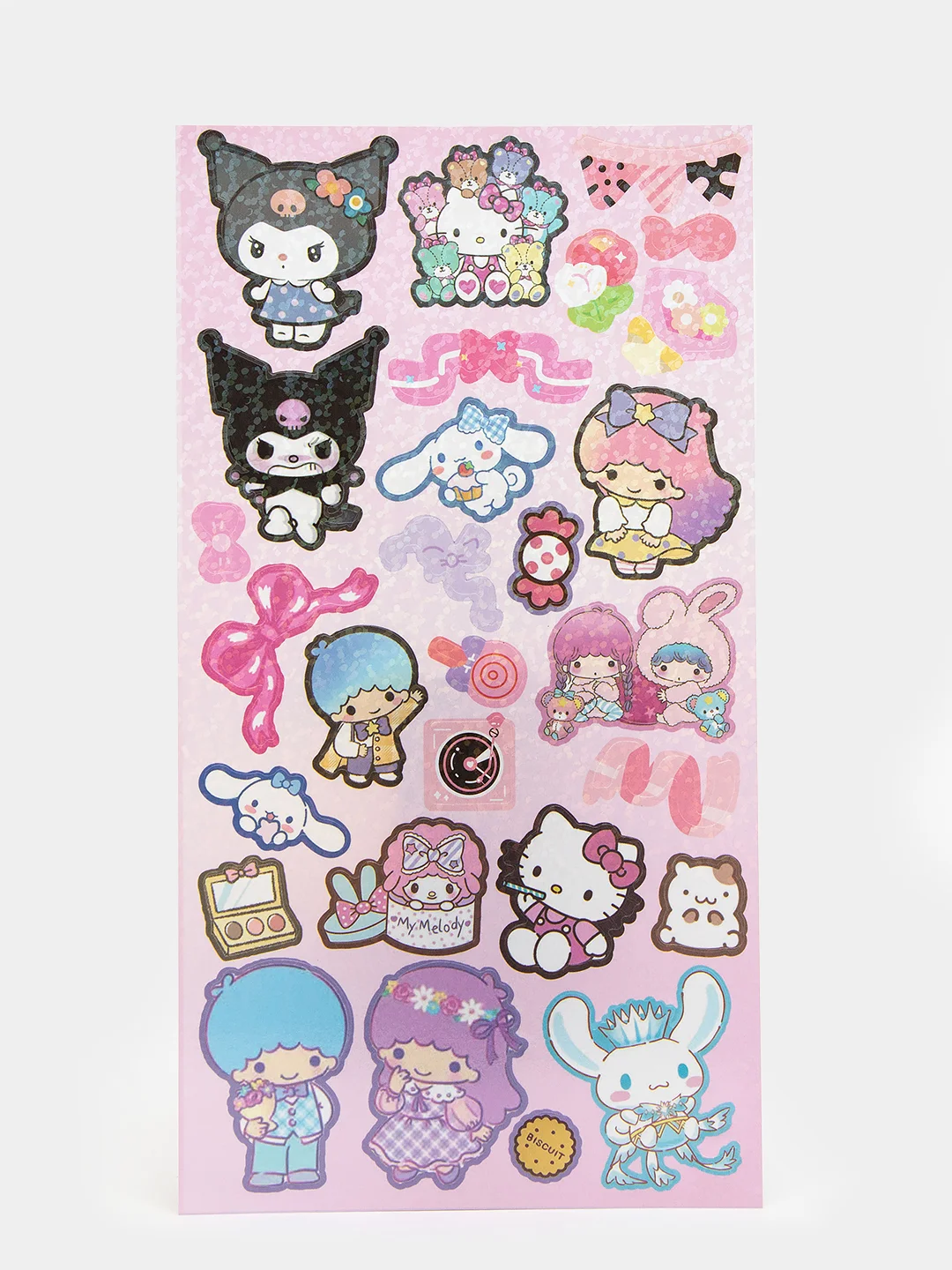 Аметистовый стикерпак, стикеры Hello Kitty, наклейки "Куроми", декоративный скотч для скрапбукинга