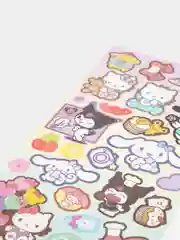 Бирюзовый стикерпак, стикеры Hello Kitty, наклейки "Куроми", декоративный скотч для скрапбукинга