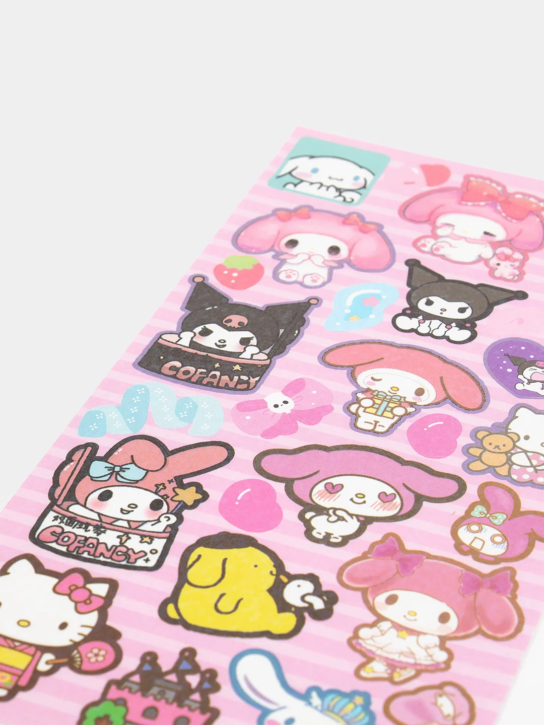 Красный стикерпак, стикеры Hello Kitty, наклейки "Куроми", декоративный скотч для скрапбукинга