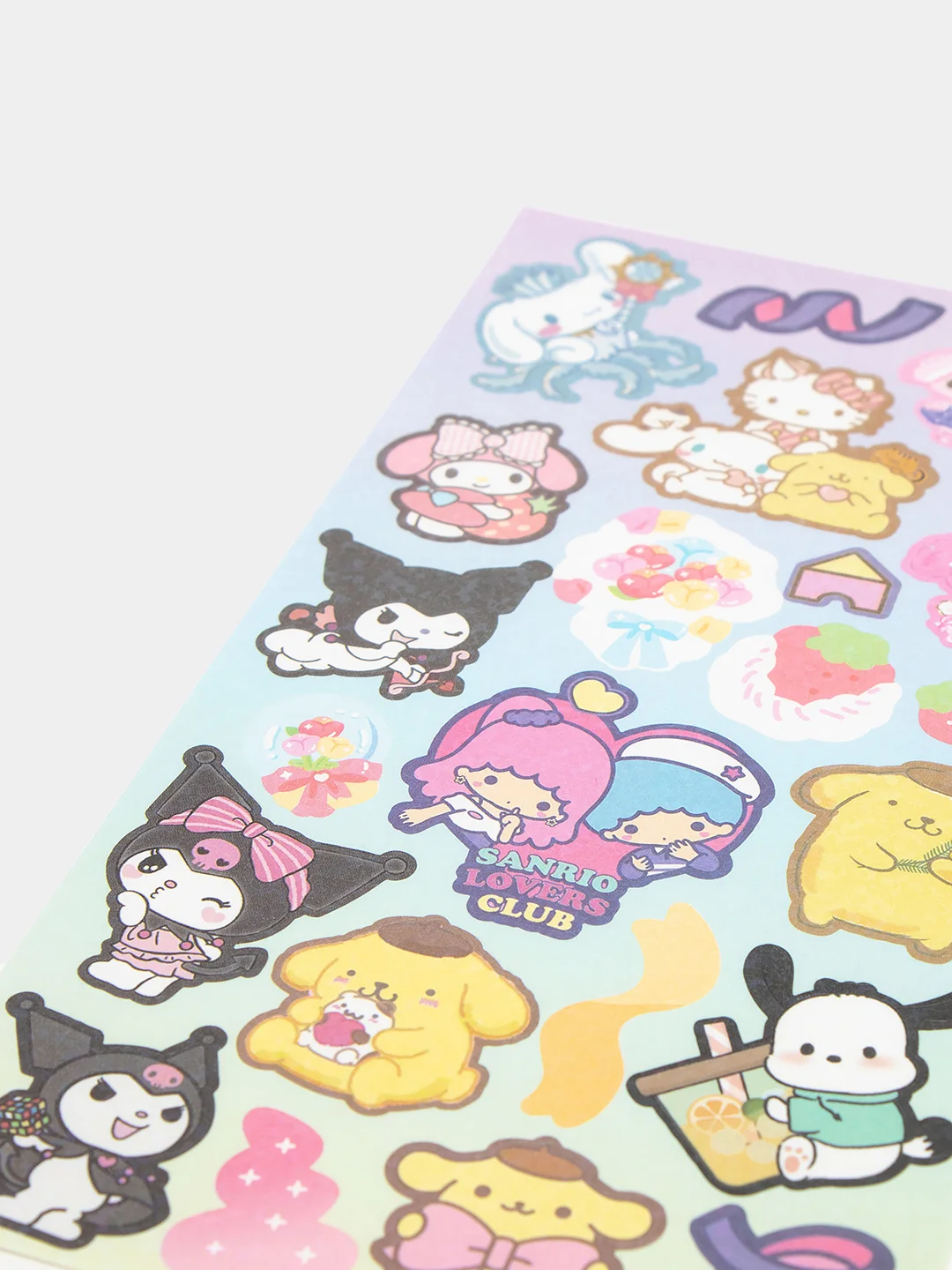 Тёмно-розовый стикерпак, стикеры Hello Kitty, наклейки "Куроми", декоративный скотч для скрапбукинга