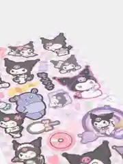 Сиреневый стикерпак, стикеры Hello Kitty, наклейки "Куроми", декоративный скотч для скрапбукинга