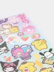 Тёмно-розовый стикерпак, стикеры Hello Kitty, наклейки "Куроми", декоративный скотч для скрапбукинга
