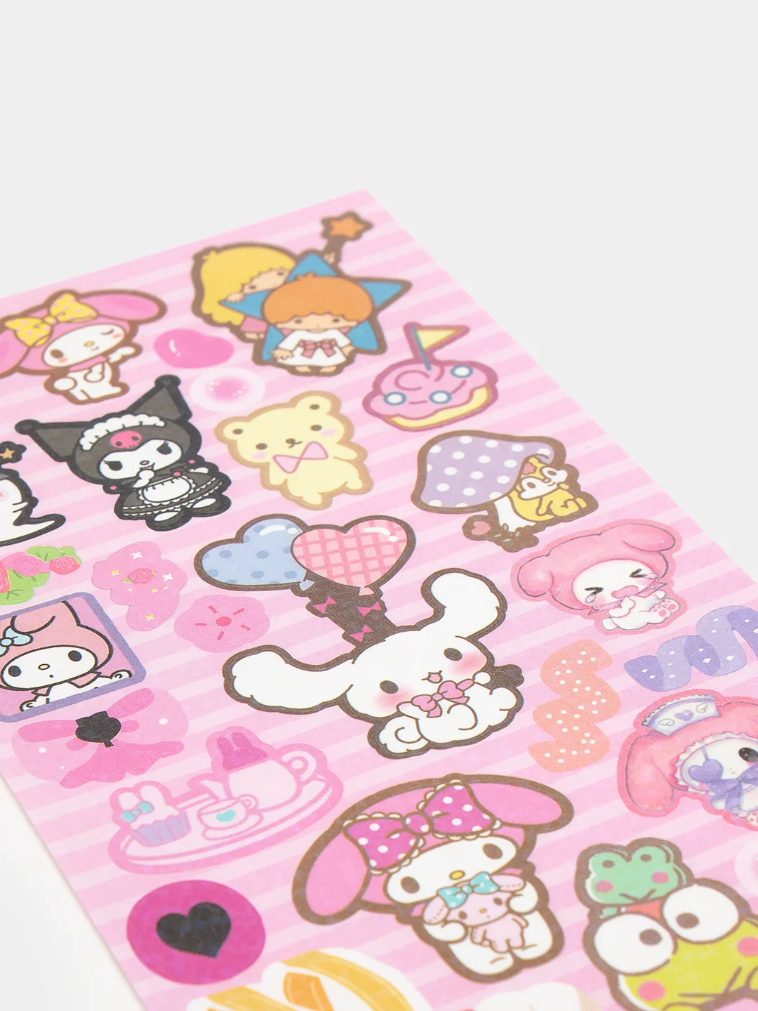 Розовый стикерпак, стикеры Hello Kitty, наклейки "Куроми", декоративный скотч для скрапбукинга