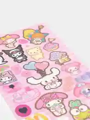 Розовый стикерпак, стикеры Hello Kitty, наклейки "Куроми", декоративный скотч для скрапбукинга