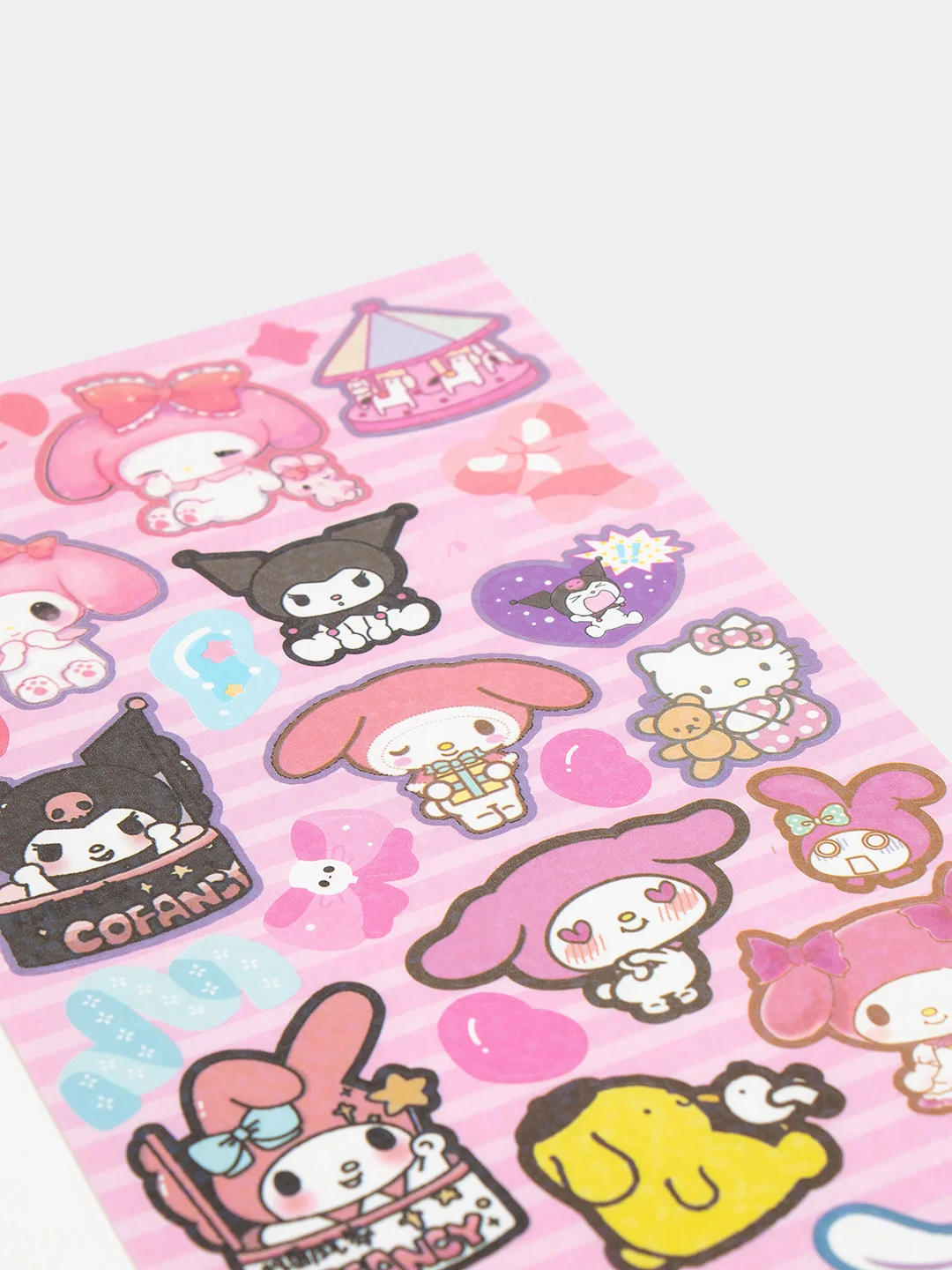 Красный стикерпак, стикеры Hello Kitty, наклейки "Куроми", декоративный скотч для скрапбукинга