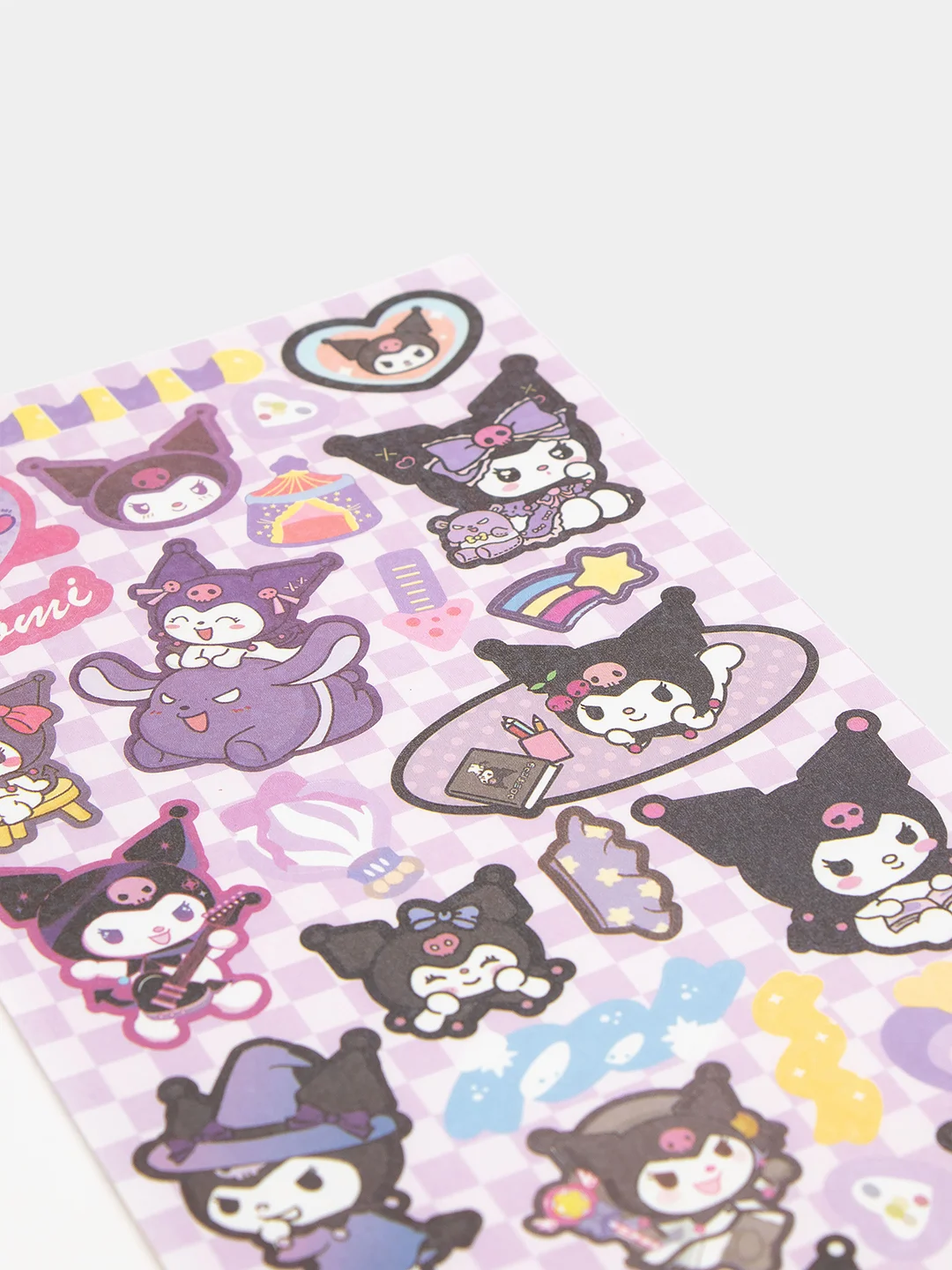 Лавандовый стикерпак, стикеры Hello Kitty, наклейки "Куроми", декоративный скотч для скрапбукинга