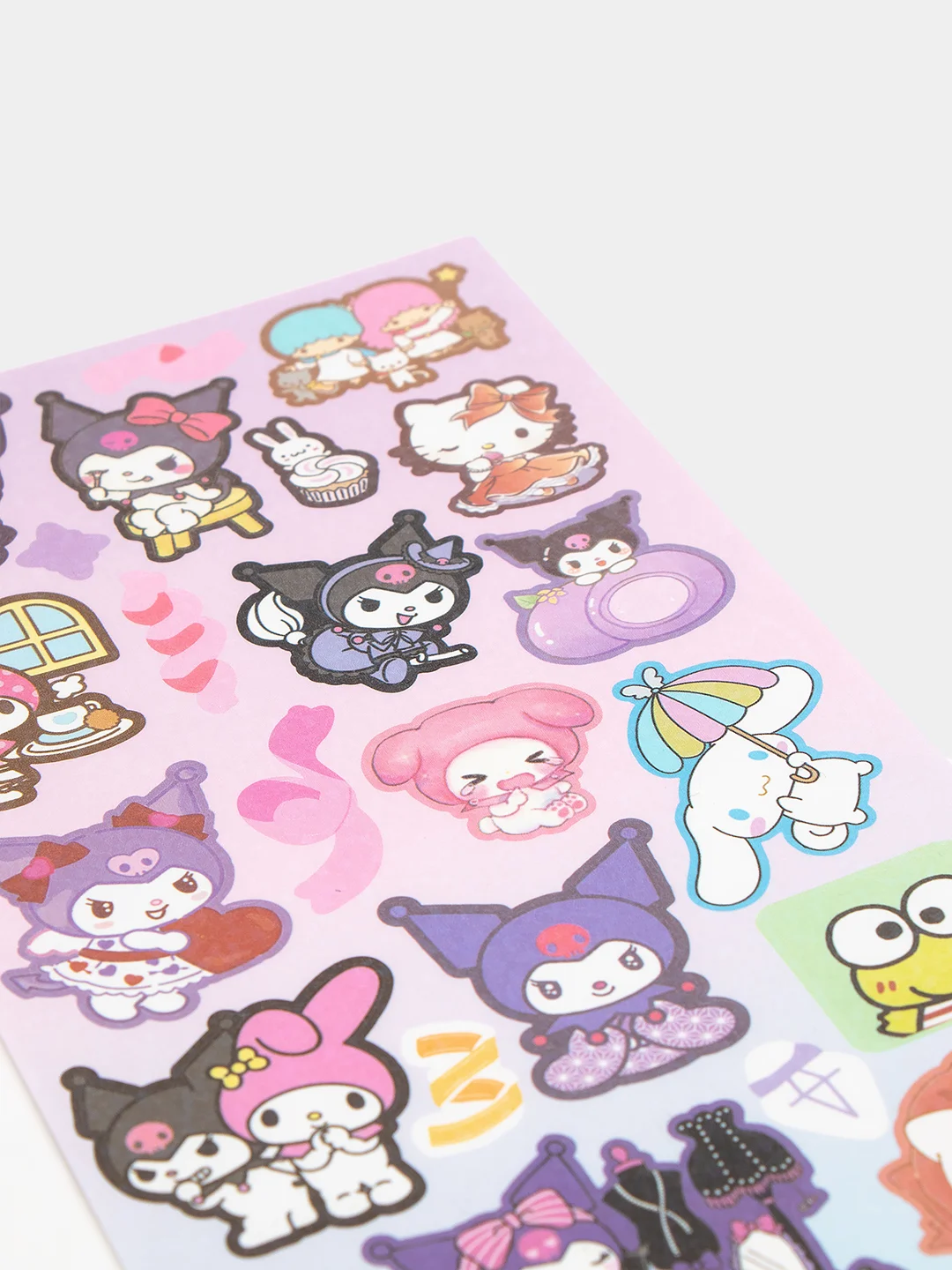 Алый стикерпак, стикеры Hello Kitty, наклейки "Куроми", декоративный скотч для скрапбукинга