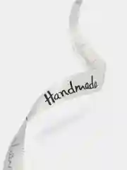 Белый лента атласная, для упаковки подарка, "Hand made", "Ручная работа", 10 мм, 45 метров