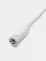 Белый переходник AUX на iPhone Lightning FaisON P-18 с регулятором громкости, 12 см