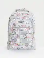 Серый школьный рюкзак с ремешками