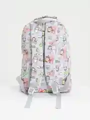 Серый школьный рюкзак с ремешками