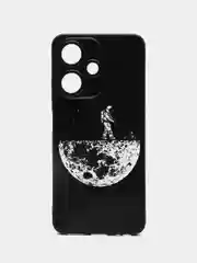 Мятный силиконовый чехол для Infinix HOT 30i (Инфиникс Хот 30 Ай), с принтом, с рисунком