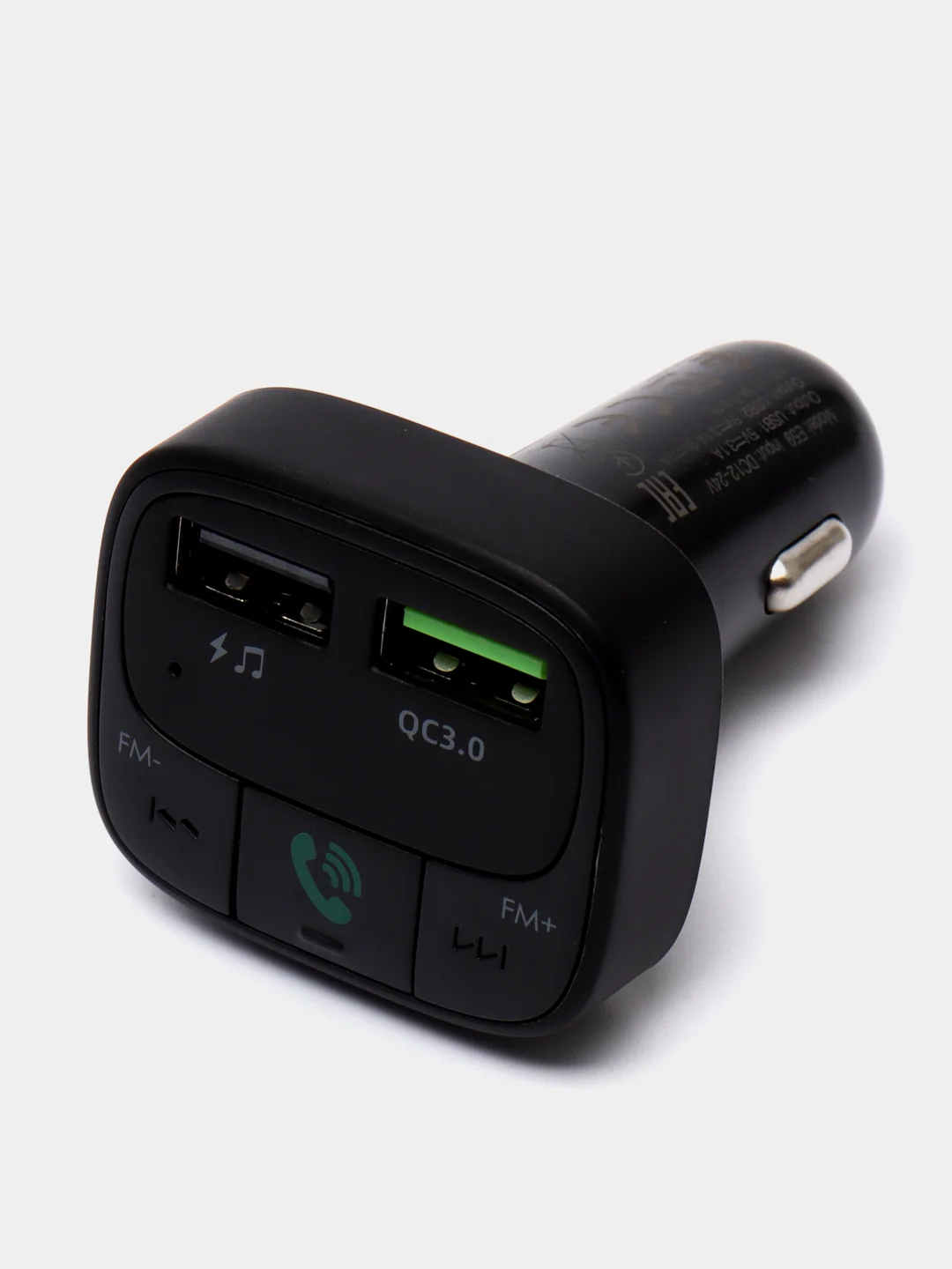 Черный автомобильный FM-трансмиттер hoco E59 С МИКРОФОНОМ Bluetooth,