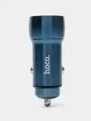 Синий автомобильное зарядное устройство 2 Type-C hoco Z48 Tough, 40Вт 3.0A PD20W