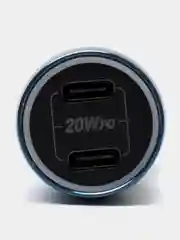 Синий автомобильное зарядное устройство 2 Type-C hoco Z48 Tough, 40Вт 3.0A PD20W