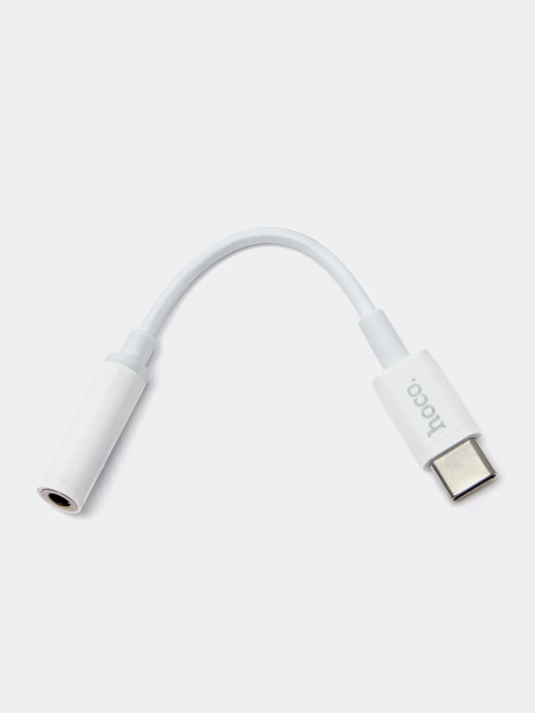 Белый переходник ДЛЯ НАУШНИКОВ hoco LS30 Туре-C - Jack 3.5mm, адаптер AUX Type-C