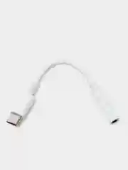 Белый переходник ДЛЯ НАУШНИКОВ hoco LS30 Туре-C - Jack 3.5mm, адаптер AUX Type-C