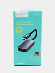 Серый металлик переходник hoco UA20 Type-C - HDMI Conector, 4K ULTRA HD