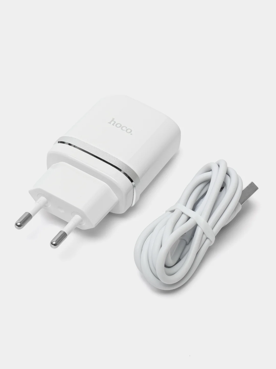 Белый cетевое зарядное устройство Hoco C12Q Type-C 3.0A, 18W, быстрая зарядка, 1 м