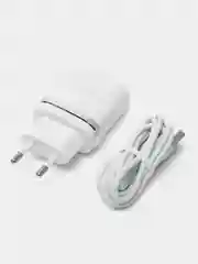 Белый cетевое зарядное устройство Hoco C12Q Type-C 3.0A, 18W, быстрая зарядка, 1 м