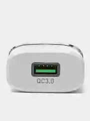 Белый cетевое зарядное устройство Hoco C12Q Type-C 3.0A, 18W, быстрая зарядка, 1 м