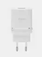 Белый cетевое зарядное устройство Hoco C12Q Type-C 3.0A, 18W, быстрая зарядка, 1 м