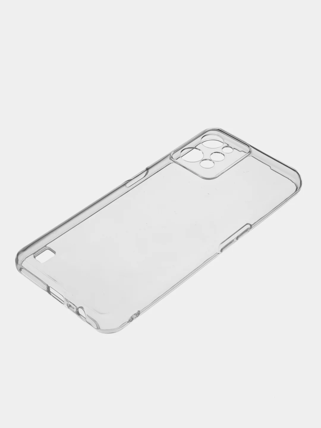 Красный чехол силиконовый Realme C 31 (Реалми С 31), матовый, с защитой камеры