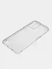 Красный чехол силиконовый Realme C 31 (Реалми С 31), матовый, с защитой камеры